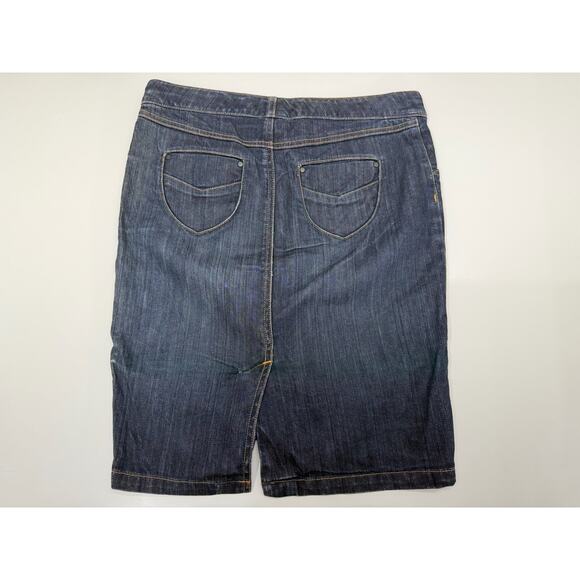 Old Navy Womens Juniors Skirt Size 1 Real Waist Stretch Denim Jean Skirt Y2K - Picture 6 of 9